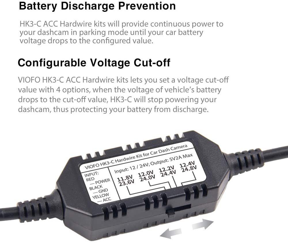 Viofo HK3-C ACC Hardwire Kit for A139 Dash Cam