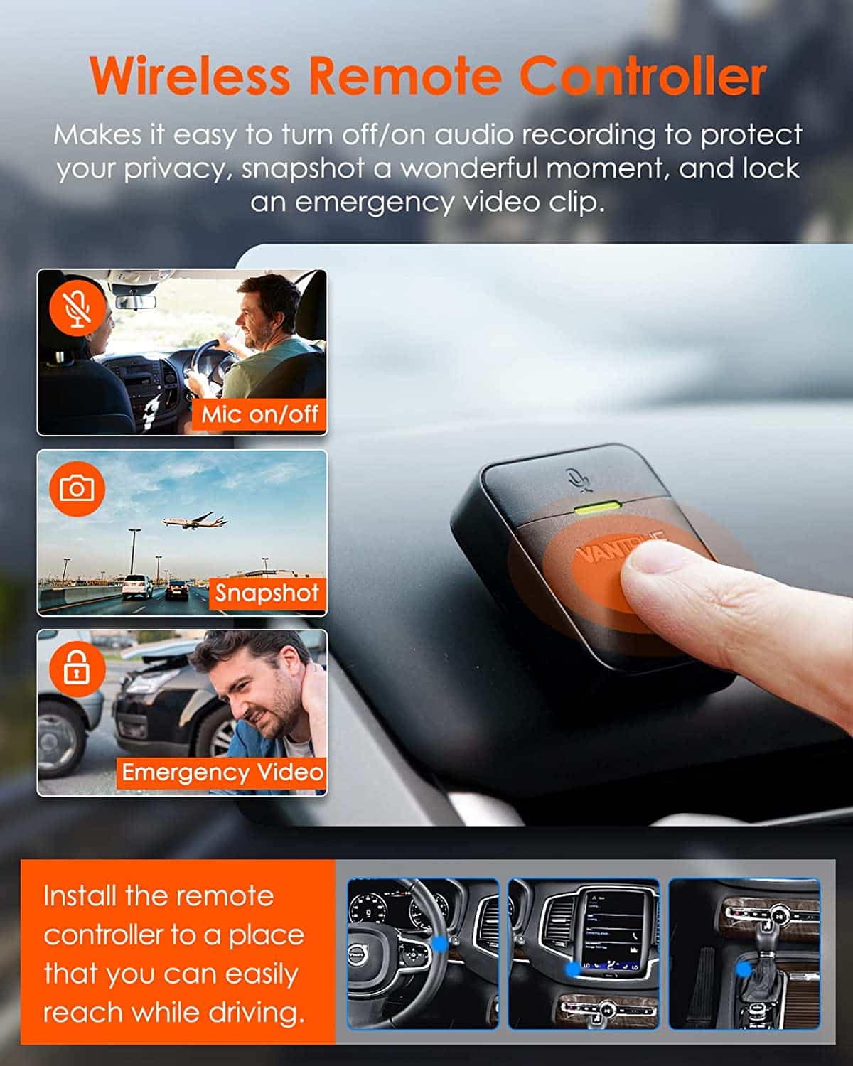 Vantrue E2 Dual Dash Cam