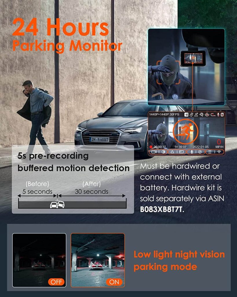 Vantrue E2 Dual Dash Cam