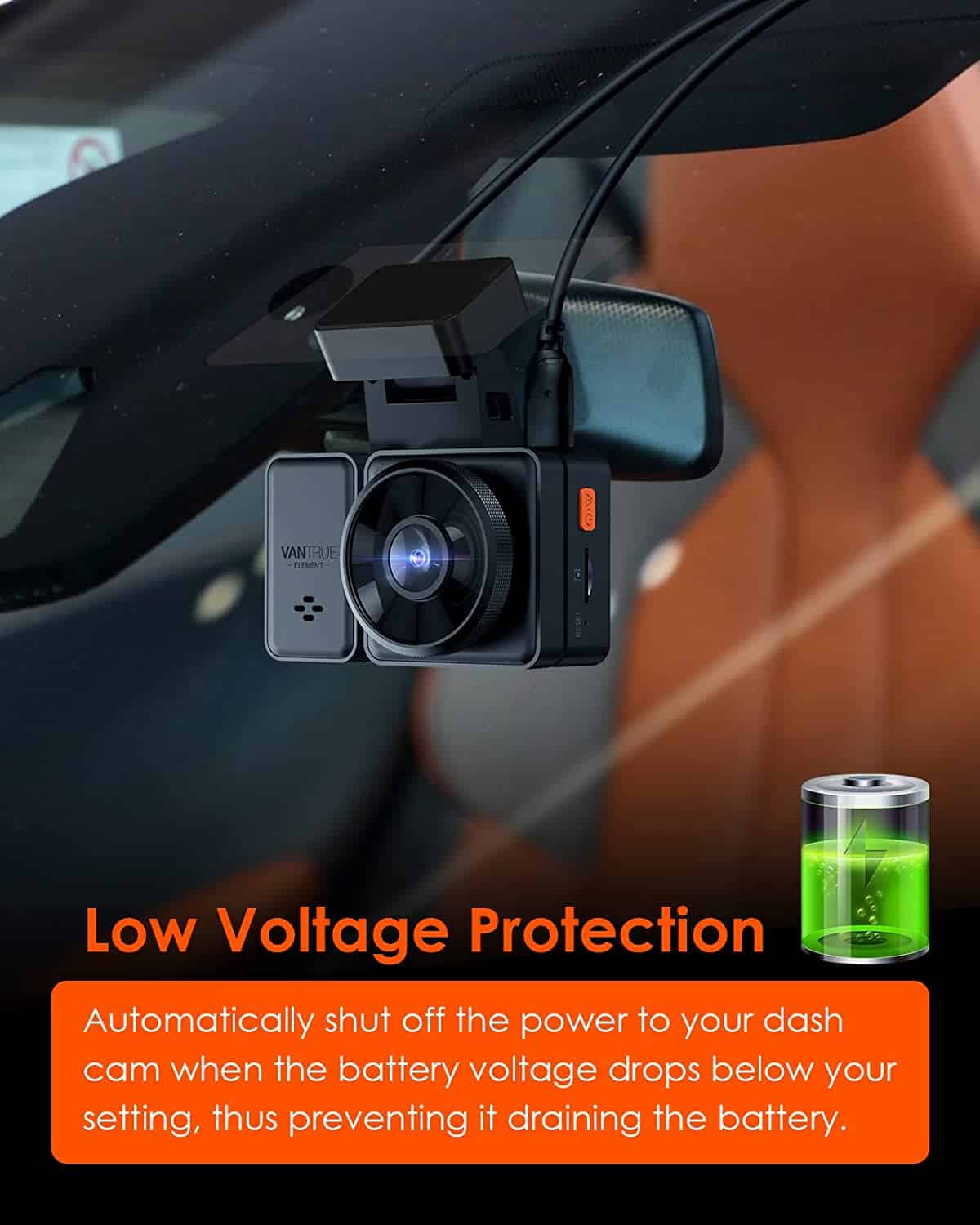 Vantrue 3-Lead ACC Type-C Hardwire Kit for N4, E1, E2, E3, S2, N2S, X4S Dash Cam
