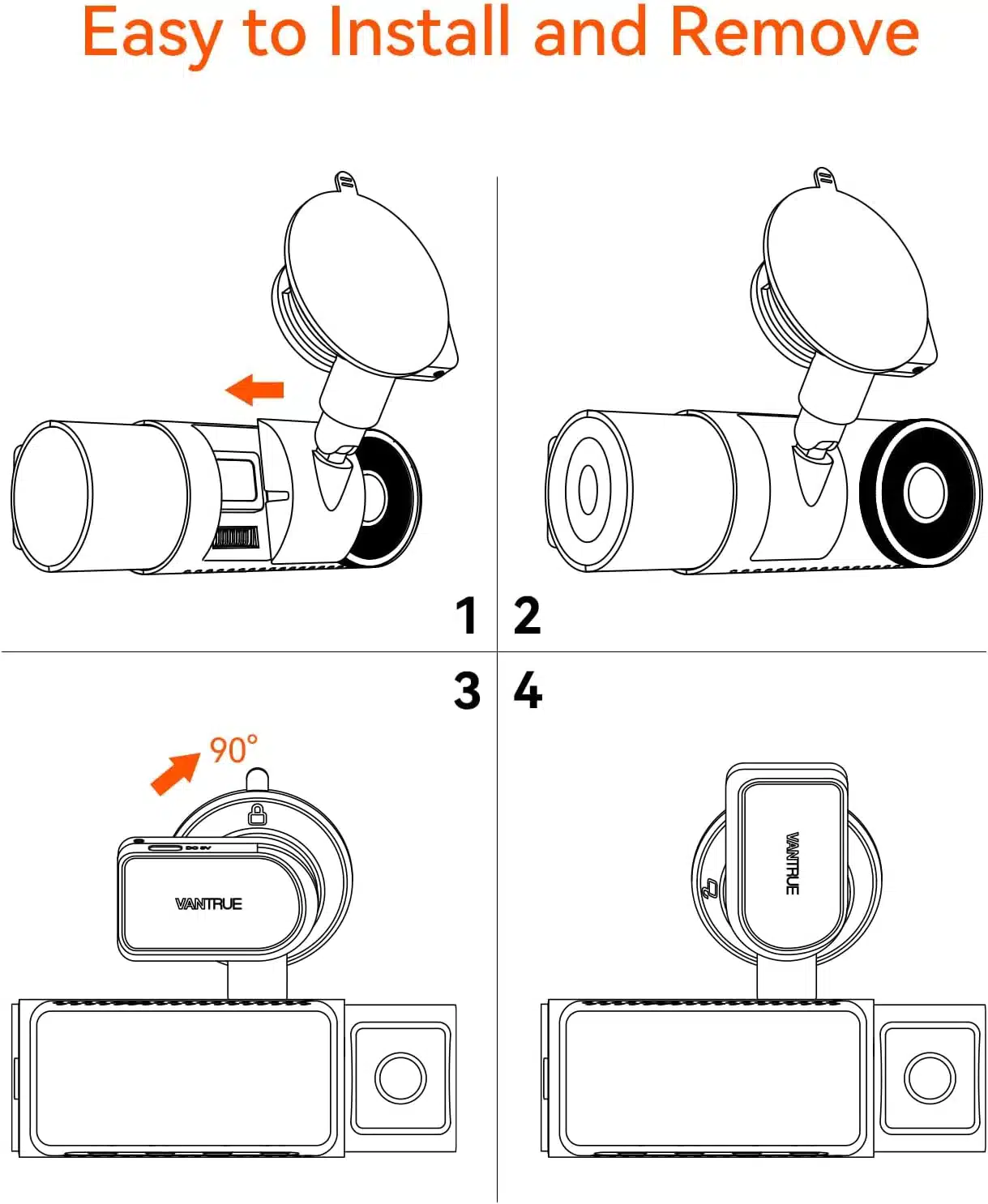 Vantrue Suction Cup GPS Mount for N4 Pro | N5