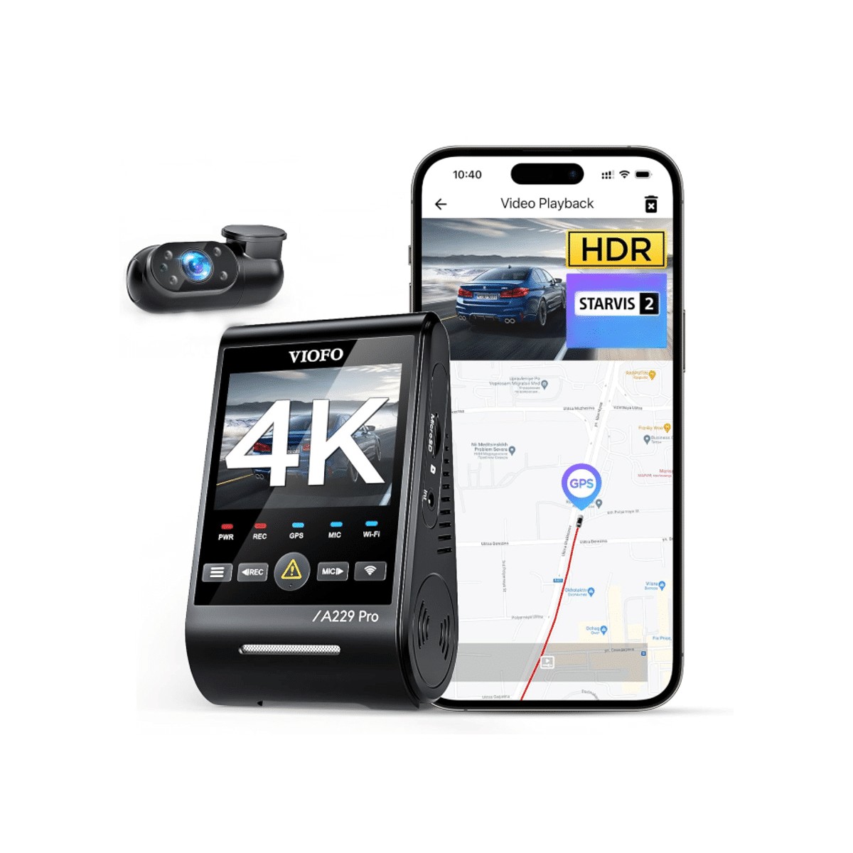 Viofo A229 Pro 4K Dual Front & Interior Dash Cam