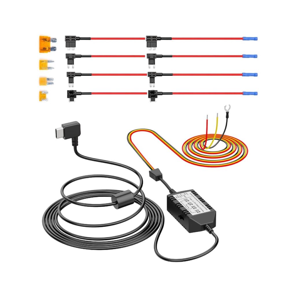 VIOFO Type-C HK4 Hardwire Kit with 8pcs Full Set Fuse for A329, A229, A119MINI2, A139, T130, WM1
