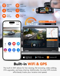 Vantrue N2X 2.7K Front & Interior Dash Cam + LTE Module + Hardwire Kit Bundle - Image 5