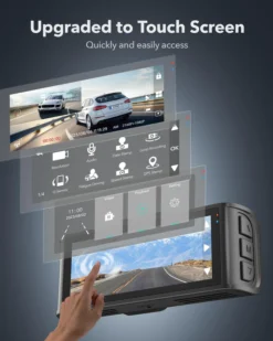 Redtiger F7NT Touch Screen 4K Dual Dash Cam w/ 128GB MicroSD Card - Image 2