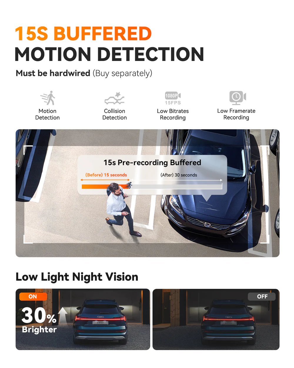 Vantrue E1 Pro 4K Mini Dash Cam, Sony STARVIS 2, PlatePix™, GPS, 5GHz Wi‑Fi, HDR, Voice Control, LTE Ready, 24/7 Parking Mode - Image 6