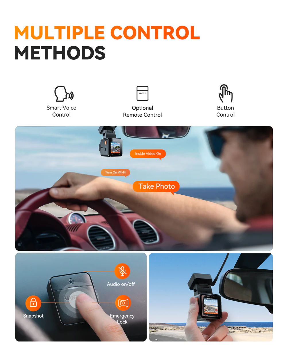 Vantrue E1 Pro 4K Mini Dash Cam, Sony STARVIS 2, PlatePix™, GPS, 5GHz Wi‑Fi, HDR, Voice Control, LTE Ready, 24/7 Parking Mode - Image 7