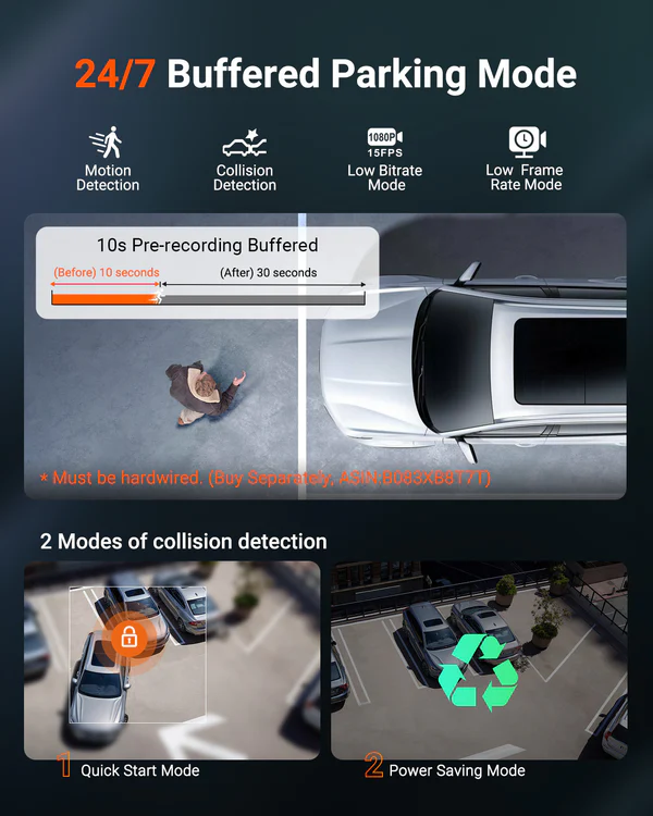 Vantrue N4S 3CH 2.7K Dash Cam with Triple Sony STARVIS 2, PlatePix License Plate Capture, 5GHz Wi‑Fi & Dual GPS Logger - Image 5