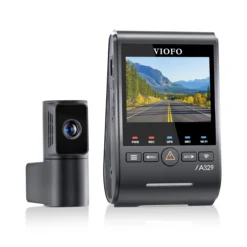 Viofo A329T 4K Dual Dash Cam 4K Front + 2K Telephoto Camera – 4K 60FPS, 4x Optical Zoom for License Plates, Wi‑Fi, Voice Control - Image 2