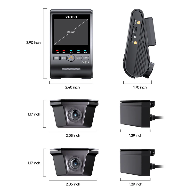 Viofo A329WW 4K 3 Channel Dash Cam with Dual Waterproof Rear Camera for Heavy-Duty Trucks and Trailers - Image 5