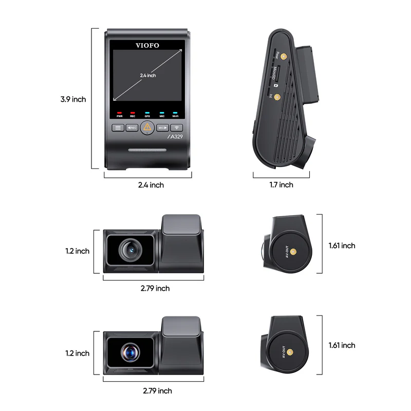 Viofo A329T 4K 3-Channel Dash Cam - Sony STARVIS 2, 4x Optical Zoom, Voice Control, GPS & WiFi 6 - Image 5