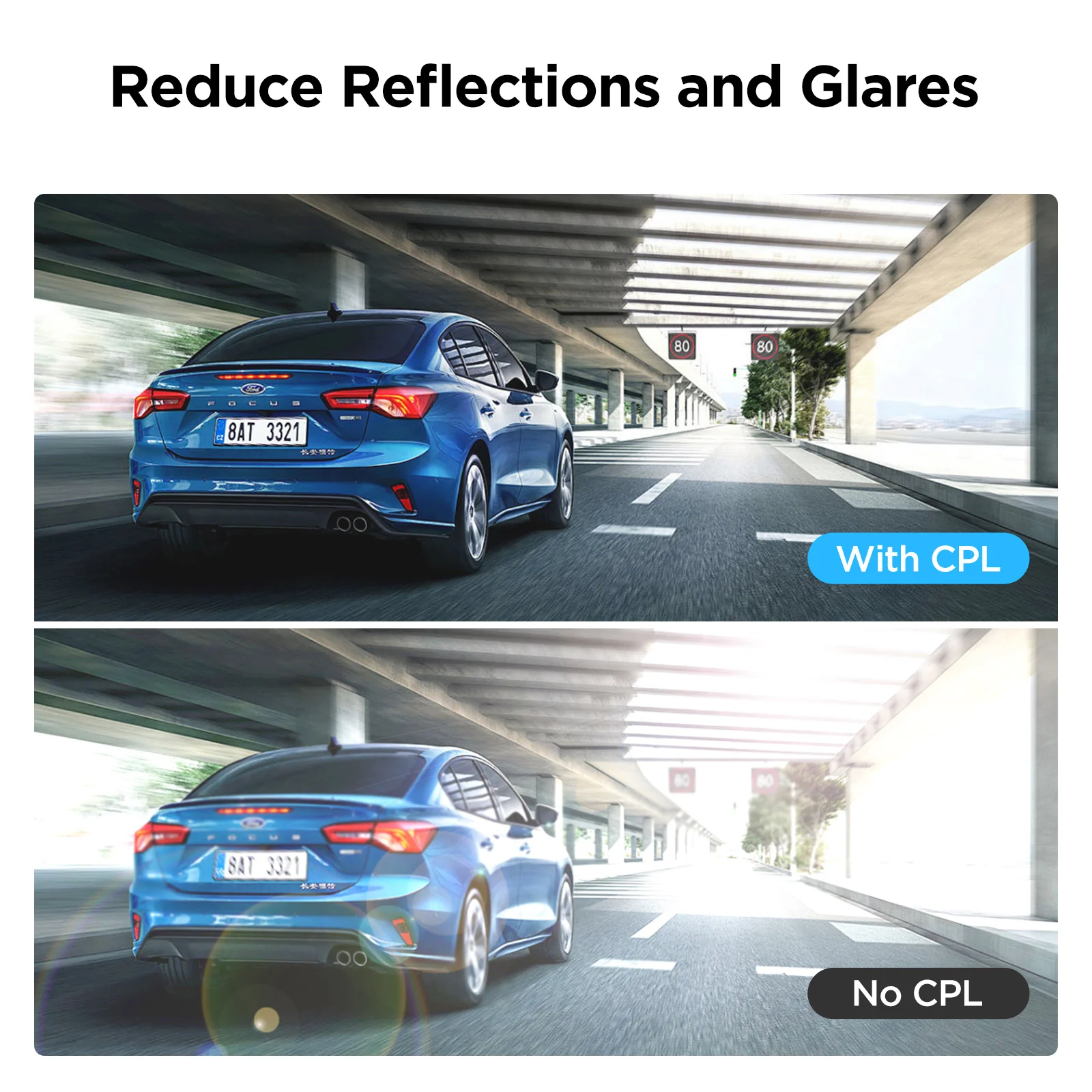 Viofo CPL-600 Rear Filter, Anti-Glare Circular Polarizing Lens for RTC420/A329S/A329T Series - Image 3
