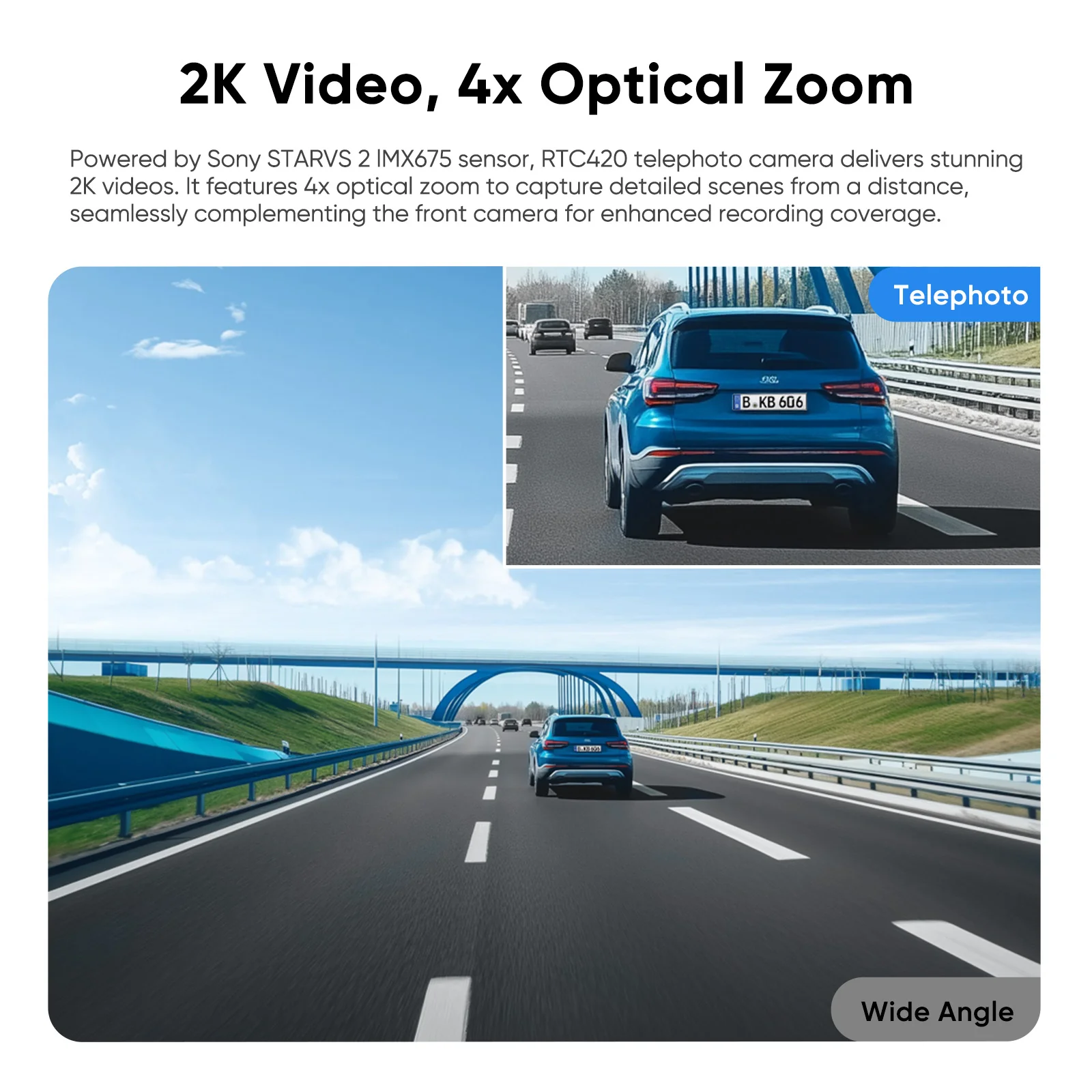 Viofo RTC420 2K HDR Telephoto Camera for A329 / A329S Dash Cam with 1M Cable Length - Image 3