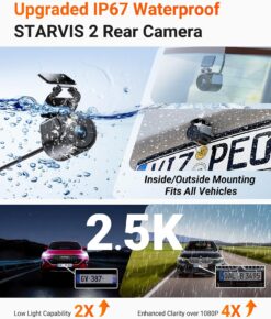 Vantrue N4 Pro S 4K Triple Channel Dash Cam with STARVIS 2, PlatePix License Plate Capture, 5GHz Wi‑Fi & GPS Tracking - Image 2