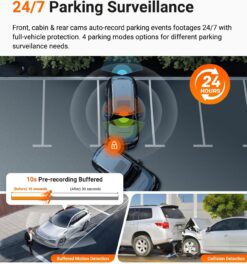 Vantrue N4 Pro S 4K Triple Channel Dash Cam with STARVIS 2, PlatePix License Plate Capture, 5GHz Wi‑Fi & GPS Tracking - Image 3