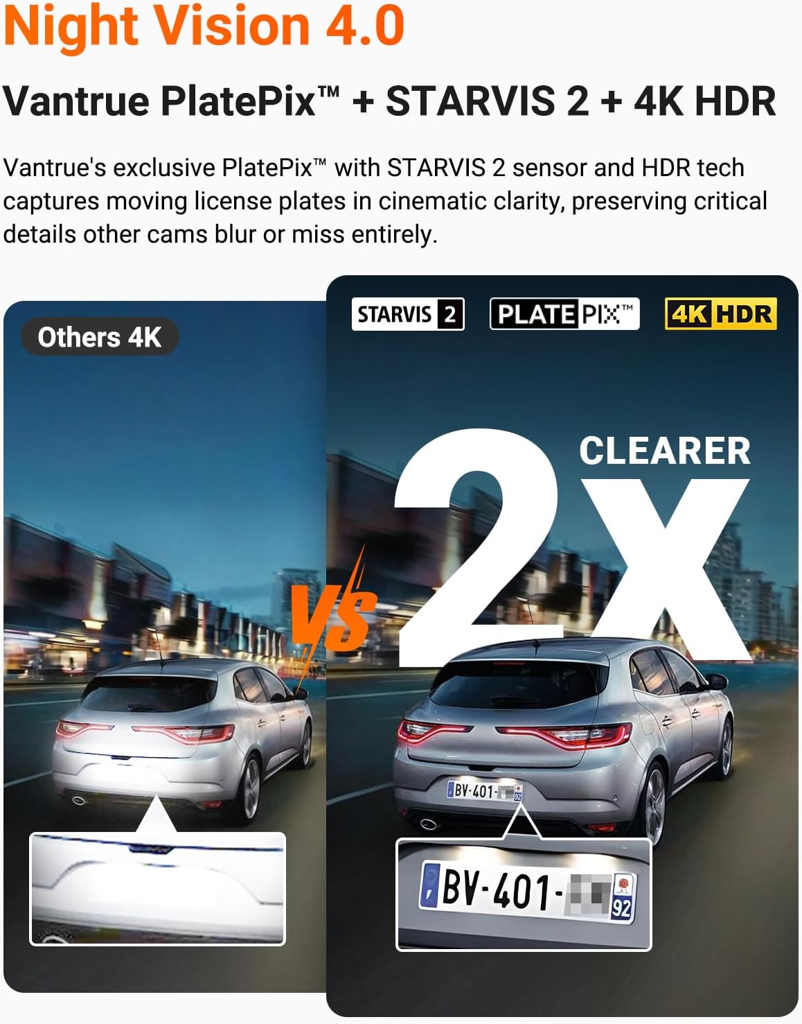 Vantrue N4 Pro S 4K Triple Channel Dash Cam with STARVIS 2, PlatePix License Plate Capture, 5GHz Wi‑Fi & GPS Tracking - Image 8