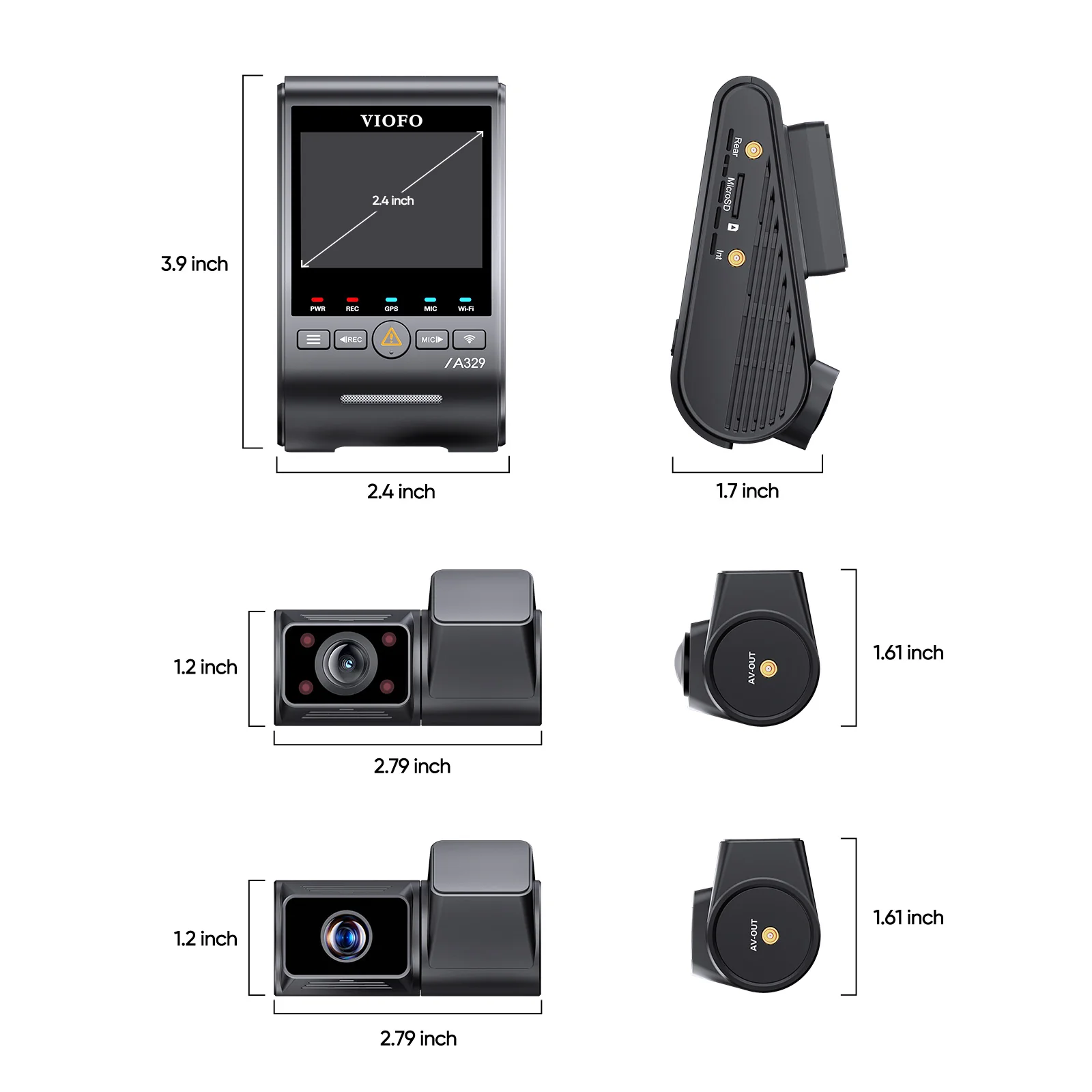 VIOFO A329TC 3 Channel Dash Cam – 4K Front, 2K Telephoto Zoom, 2K Cabin, STARVIS 2, GPS, Parking Mode - Image 6