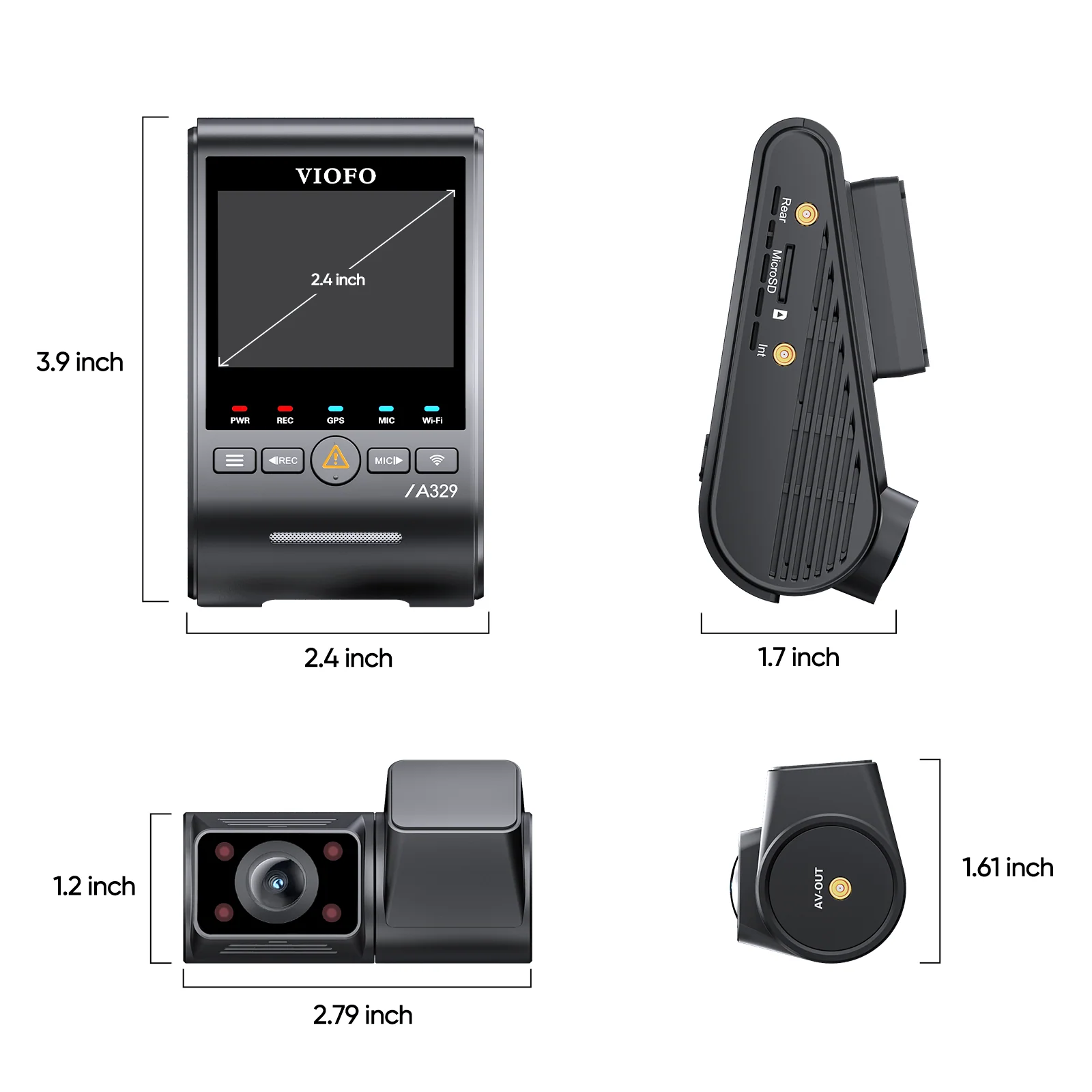 Viofo A329S 2CH IR 4K 60FPS Dash Cam – 4K Front + 2K Fisheye Interior, Sony STARVIS 2, Wi‑Fi 6, GPS, SSD Support - Image 6