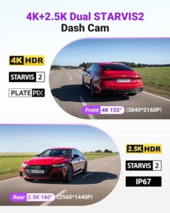 Vantrue S1 Pro Max Dual Dash Cam – 4K Front + 2.5K IP67 Rear, Dual STARVIS 2, HDR Night Vision, 5G Wi‑Fi, GPS - Image 7