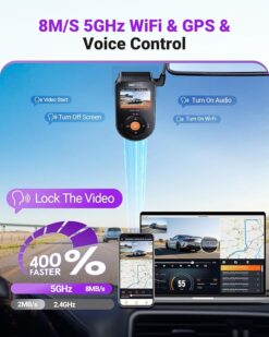 Vantrue S1 Pro Max Dual Dash Cam – 4K Front + 2.5K IP67 Rear, Dual STARVIS 2, HDR Night Vision, 5G Wi‑Fi, GPS - Image 4