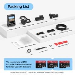 VIOFO A229 Ultra W 3CH Dash Cam 4K Front + 4K Waterproof Rear + 1080P 210° Cabin Camera, Sony STARVIS 2, HDR, GPS, Parking Mode - Image 6