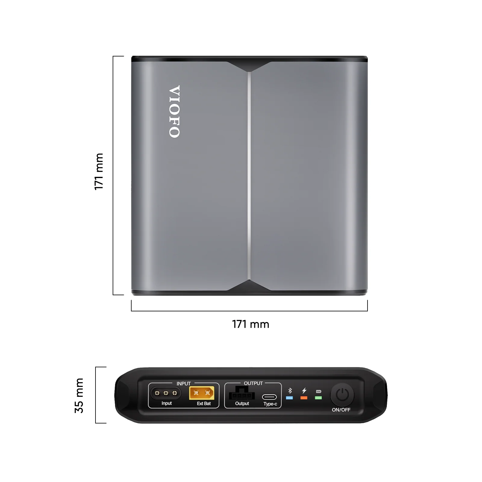 VIOFO BP100 7650mAh High Capacity Dash Cam Battery Pack for Parking Mode Protection, External Power Bank with Fast Charging, Built-in Bluetooth for Real-Time Battery Status - Image 6