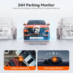 WOLFBOX G850 Pro 4K Wifi ADAS Front and Rear Mirror Dash Cam w/ 64GB MicroSD Card - Image 7