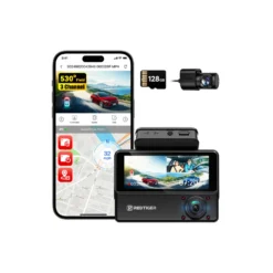 Redtiger VP20 530° 3-Channel IR Night View Dash Cam w/ 128GB MicroSD Card