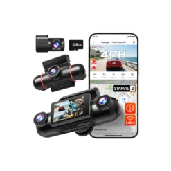Redtiger VP40 4 Channel 2.5K Dash Cam Dual Sony STARVIS 2 HDR 5.8 Ghz WiFi Parking Monitor Dash Cam w/ 128GB MicroSD Card